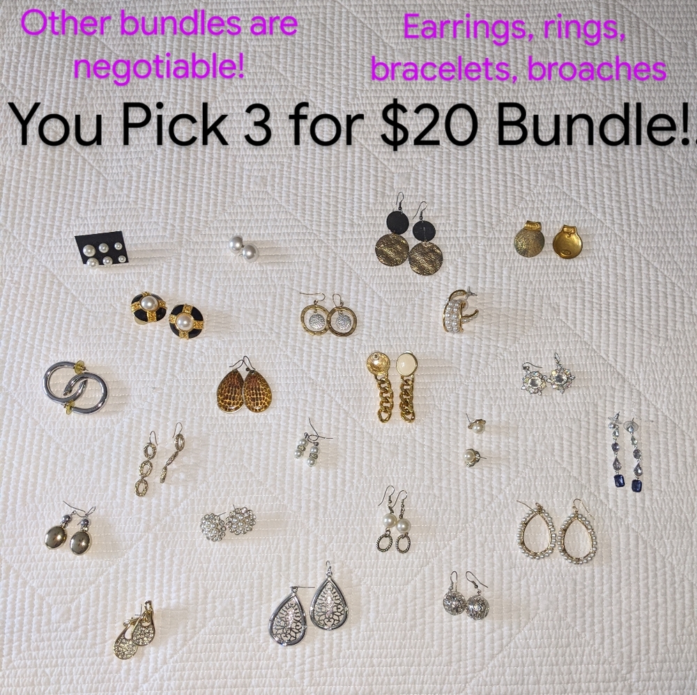 ⚡3 for $20⚡BUNDLE Jewelry!! Any 3 items for $20!